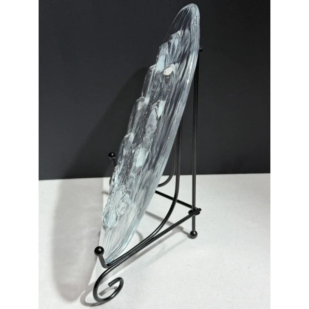 Vintage Orrefors‎ Eden Tree of Life Leaf Serving Tray by Lars Hellsten Sweden